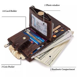 Genuine Leather Male Wallet