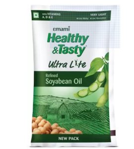EMAMI Healthy & Tasty Ultra Lite Refined Soyabean Oil Pouch (Soyabean Tel)  (1 L)