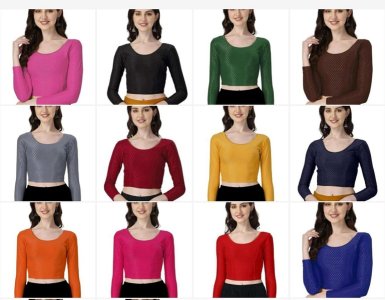 Dobby Cotton Stretchable Blouse