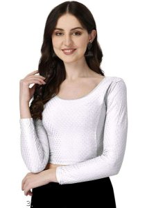 Dobby Cotton Stretchable Blouse