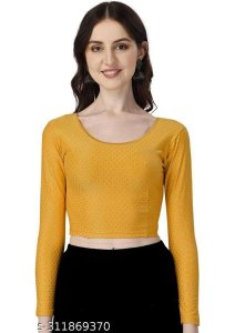 Dobby Cotton Stretchable Blouse