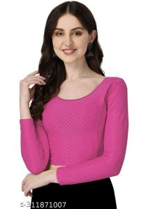 Dobby Cotton Stretchable Blouse
