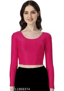 Dobby Cotton Stretchable Blouse