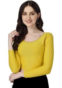 Dobby Cotton Stretchable Blouse